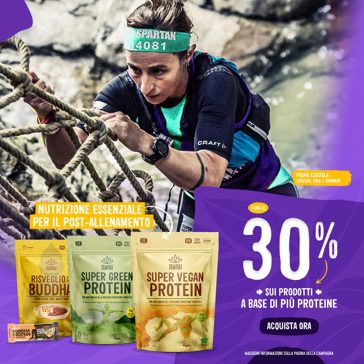 Fino al 30% di Più proteine